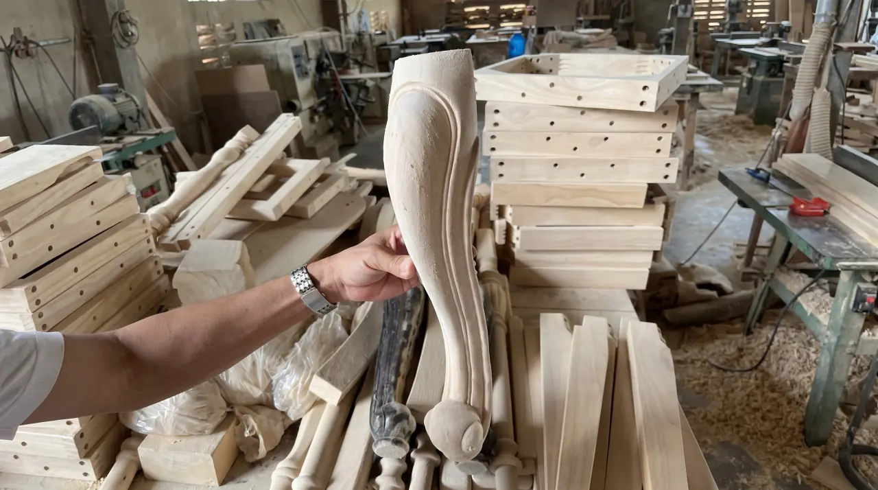 TIỆN GỖ & CHÂN BÀN GHẾ — Gia công gỗ CNC Trường Tồn Wood